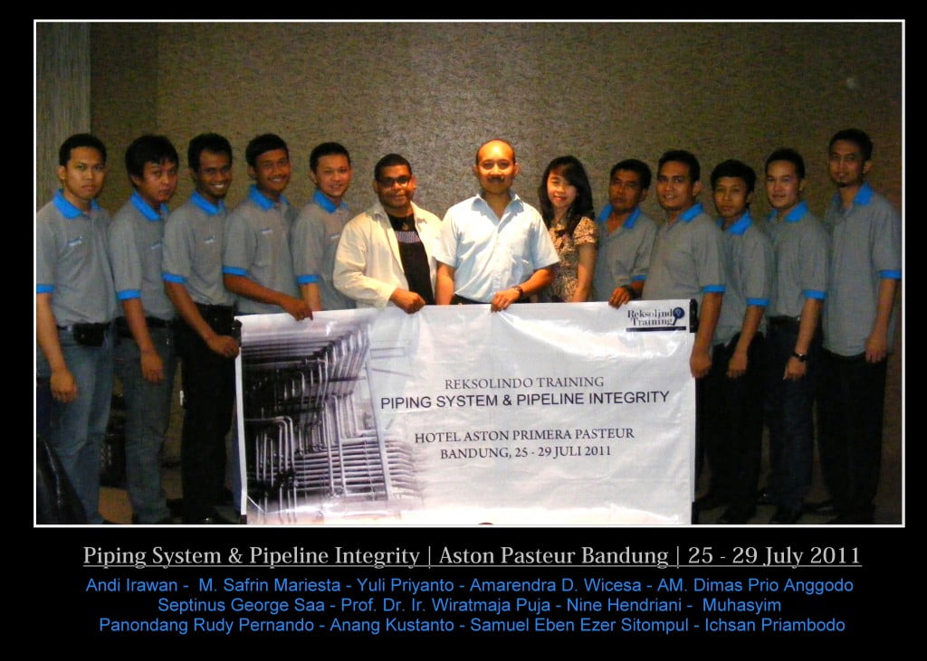 Public Training Piping System & Pipeline Integrity 25 - 29 Juli 2011