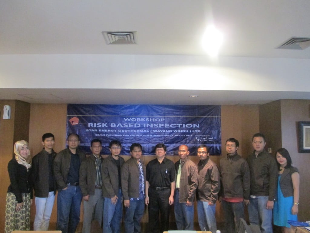 WORKSHOP RISK BASED INSPECTION SYSTEM STAR ENERGY GEOTHERMAL WAYANG WINDU LIMITED 02-04 OKT 2013
